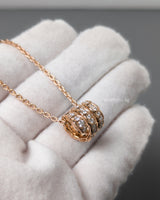 Bvlgari Serpenti Viper Necklace Full Pavé Diamonds | 18K Rose Gold-model