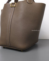 Hermes Picotin Lock 18 Etoupe Taurillon Clemence Gold Hardware-details