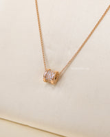 Bvlgari B.zero1 Necklace Mini with Pavé Diamonds | 18K Rose Gold-front