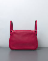Hermes Lindy Mini |  Framboise 90 Swift Palladium Hardware-back