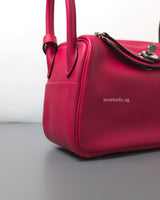 Hermes Lindy Mini |  Framboise 90 Swift Palladium Hardware-details