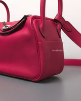 Hermes Lindy Mini |  Framboise 90 Swift Palladium Hardware-details