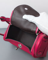 Hermes Lindy Mini |  Framboise 90 Swift Palladium Hardware-details