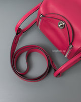 Hermes Lindy Mini |  Framboise 90 Swift Palladium Hardware-details