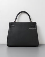 Hermes Kelly Retourne 28 | Black Togo Palladium Hardware-back