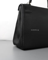 Hermes Kelly Retourne 28 | Black Togo Palladium Hardware-details