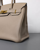 Hermes Birkin Retourne 30 | Trench Togo Gold Hardware-details