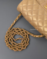 Chanel Mini Rectangle 15C Gold Caviar Brushed Gold Hardware-details