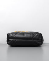 Chanel Chanel 22 Mini | Black Calfskin Brushed Gold Hardware-details