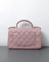 Chanel Mini Rectangle with Top Handle 24P Pink Lambskin Light Gold Hardware-back