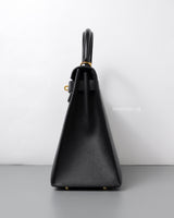 Hermes Kelly Sellier 28 | Black Epsom Gold Hardware-details
