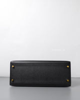 Hermes Kelly Sellier 28 | Black Epsom Gold Hardware-details