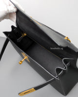 Hermes Kelly Sellier 28 | Black Epsom Gold Hardware-details