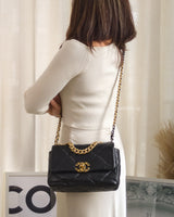 Chanel Chanel 19 Small | Black Lambskin Multicolored Hardware-model