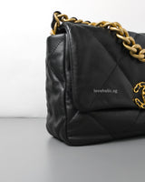 Chanel Chanel 19 Small | Black Lambskin Multicolored Hardware-details