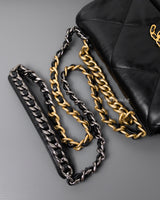 Chanel Chanel 19 Small | Black Lambskin Multicolored Hardware-details