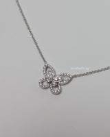 Graff Butterfly Silhouette Diamond Mini Pendant | 18K White Gold-model