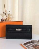 Hermes Kelly To Go Black Epsom Palladium Hardware-front