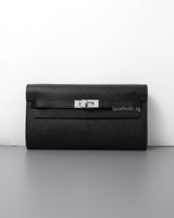 Hermes Kelly To Go Black Epsom Palladium Hardware-front1