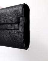 Hermes Kelly To Go Black Epsom Palladium Hardware-details