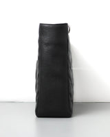 Chanel PST Petite Shopping Tote Black Caviar Silver Hardware-side