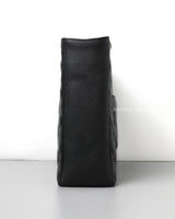 Chanel PST Petite Shopping Tote Black Caviar Silver Hardware-details