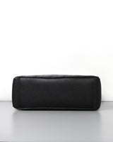 Chanel PST Petite Shopping Tote Black Caviar Silver Hardware-details