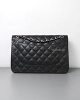 Chanel Classic Flap Jumbo | Black Caviar Silver Hardware-back