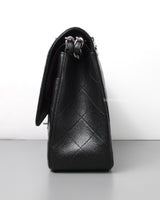 Chanel Classic Flap Jumbo | Black Caviar Silver Hardware-details