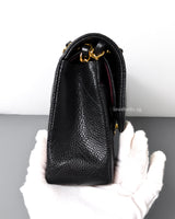 Chanel Classic Flap Small | Black Caviar Gold Hardware-side