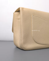 Chanel Maxi Flap 32cm | 26B Beige Caviar Gold Hardware-details