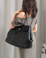 Chanel Large Shopping Bag 26A Black Caviar Gold Hardware-model