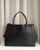 Chanel Large Shopping Bag 26A Black Caviar Gold Hardware-back