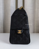 Chanel Chanel 25 Small | 26A Black Caviar Gold Hardware-details