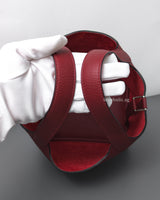 Picotin Lock 18 Rouge Taurillon Clemence Palladium Hardware