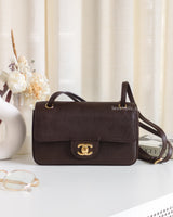 Maxi Flap Mini | 26B Brown Caviar Gold Hardware