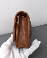 Wallet On Chain 23A Brown Caviar Gold Hardware