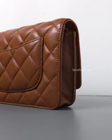 Wallet On Chain 23A Brown Caviar Gold Hardware