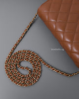 Wallet On Chain 23A Brown Caviar Gold Hardware