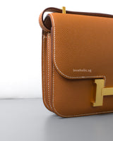 Constance Mini 18 | Gold Epsom Gold Hardware
