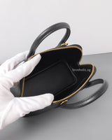 Bolide Mini Chevre Leather | Black Gold Hardware