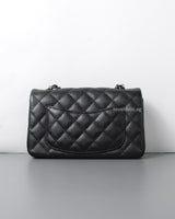 Mini Rectangle 18C Iridescent Black Caviar Gunmetal Hardware