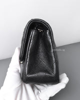 Mini Rectangle 18C Iridescent Black Caviar Gunmetal Hardware