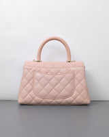 Chanel Coco Handle Small | 21A Light Pink Caviar Light Gold Hardware-back
