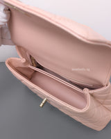 Chanel Coco Handle Small | 21A Light Pink Caviar Light Gold Hardware-details
