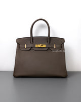 Hermes Birkin Retourne 30 | Toupe Togo Gold Hardware-front1