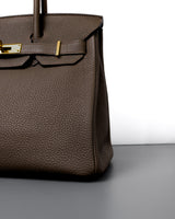 Hermes Birkin Retourne 30 | Toupe Togo Gold Hardware-details