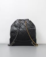 Chanel Gabrielle Backpack Small | Black Calfskin Multicolored Hardware-back