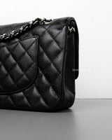 Chanel Classic Flap Medium  | Black  Caviar Silver Hardware-details