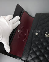 Chanel Classic Flap Medium  | Black  Caviar Silver Hardware-details